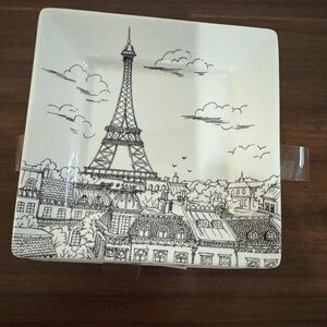 222 Fifth City Scenes Paris Square Salad Plate 8-1/8”